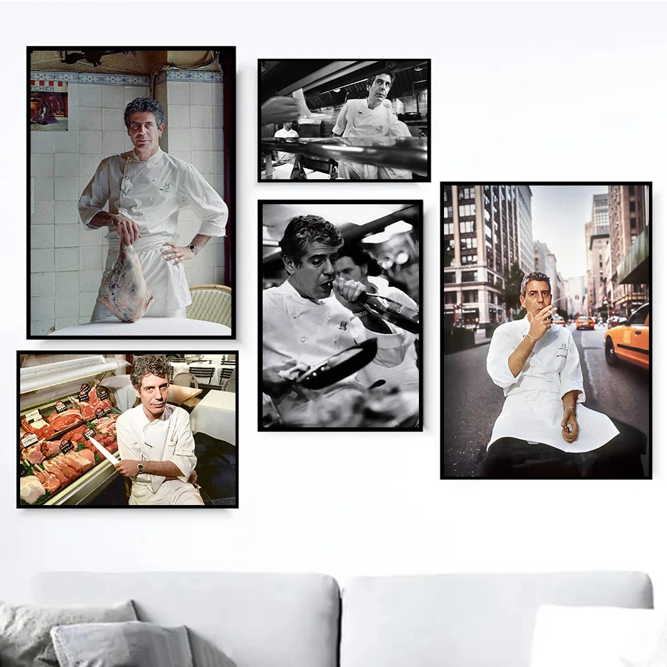 Постер с Энтони Бурденом печать на холсте