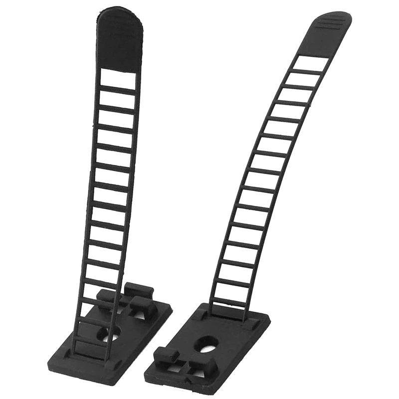 

100 Pieces Of Adjustable Cable Clamp Self-Adhesive Wire Holder, Wire Clamp Fixing Belt Bracket