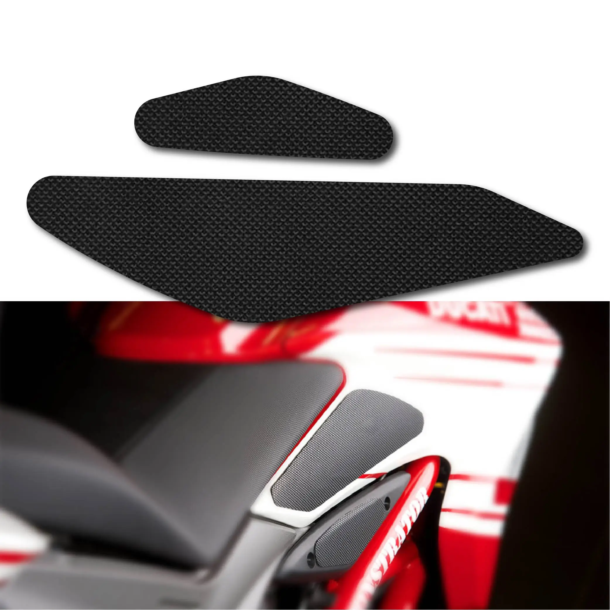 

For DUCATI HYPERSTRADA HYPERMOTARD SP 2013-2018 3M Self Adhesive Silicone Non-SlipTank Pads Traction Grips 3D Rubber