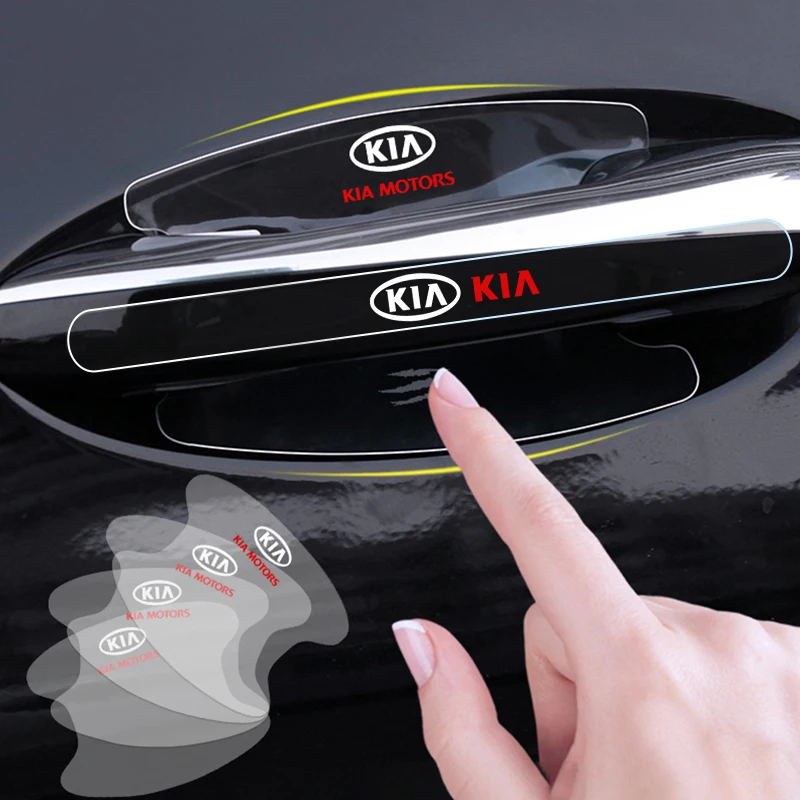 4 шт. защитные наклейки на дверные ручки автомобиля виниловая защита от царапин