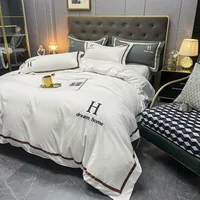 Luxury Polyester Cotton Comforter Bedding Sets Solid Colour Bedspread on The Bed Queen King Super King Size Bed Duvets Sheet Set