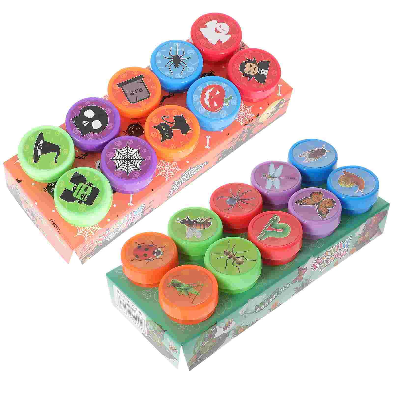 

2 Boxes Small Stampers Self-ink Stampers Kids Award Party Stampers Plastic Strampers