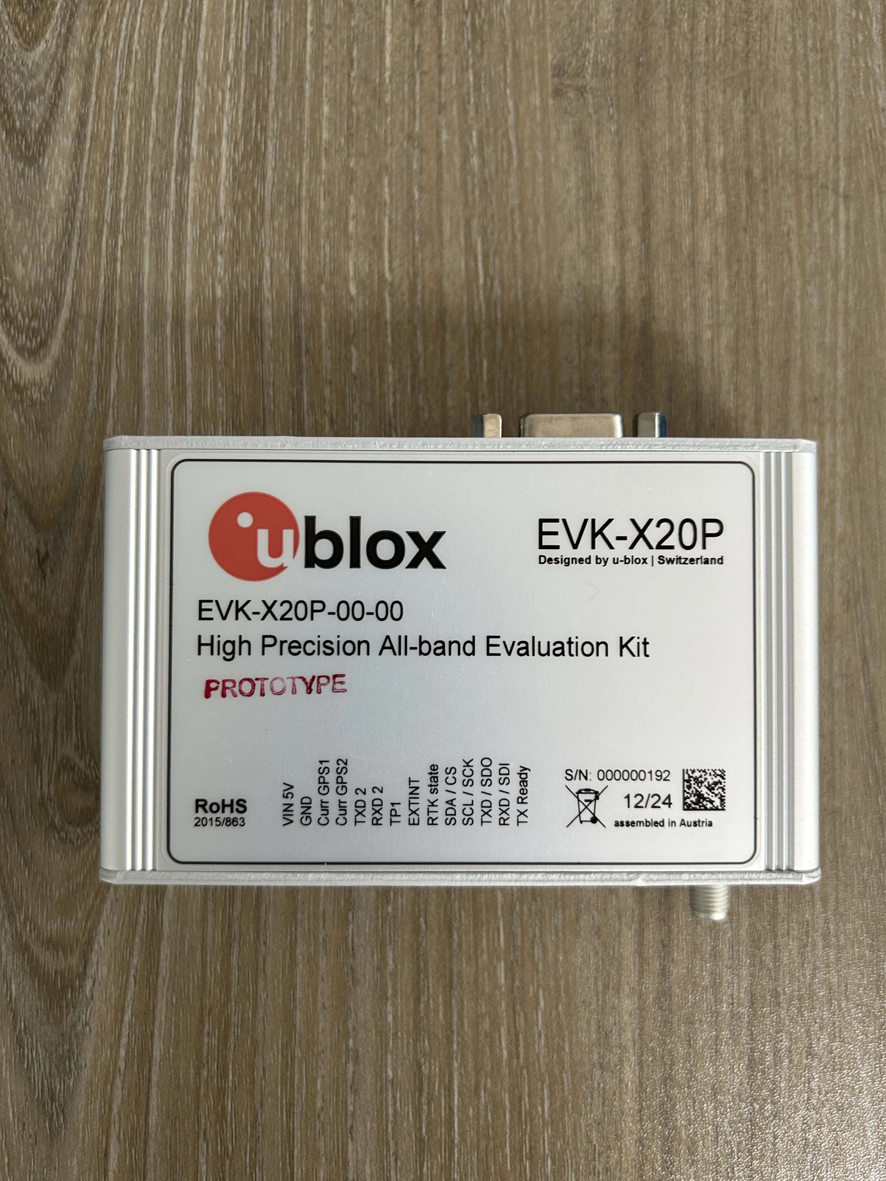

Инструмент разработки U-blox EVK-X20P GNSS/GPS EVK-X20P-00-00 ZED-F9P UM980