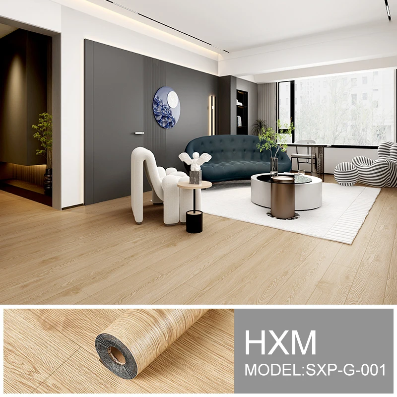 

3 Meters Wood Grain Floor Stickers Thicken Anti-Slip Waterproof Self-adhesive Modern Bedroom Bathroom Kitchen Floor Home Decor