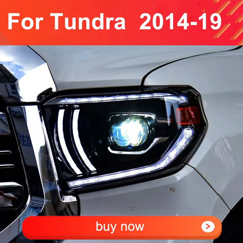 

1 Pair Car LED Headlight for Toyota Tundra 2014-2019 Headlights Plug and Play with DRL Dynamic Turning Front Head Lights