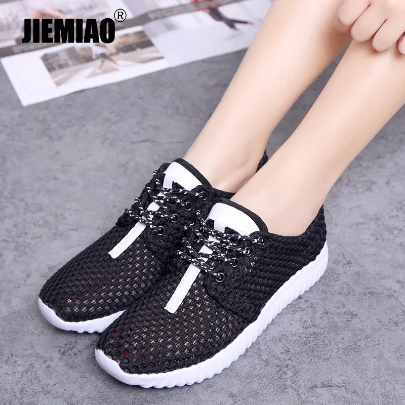 

JIEMIAO Sport Running Shoes Non-slip Summer Mesh Breathable Casual Shoes Women Sneakers Outdoor Walking Shoes Plus Size