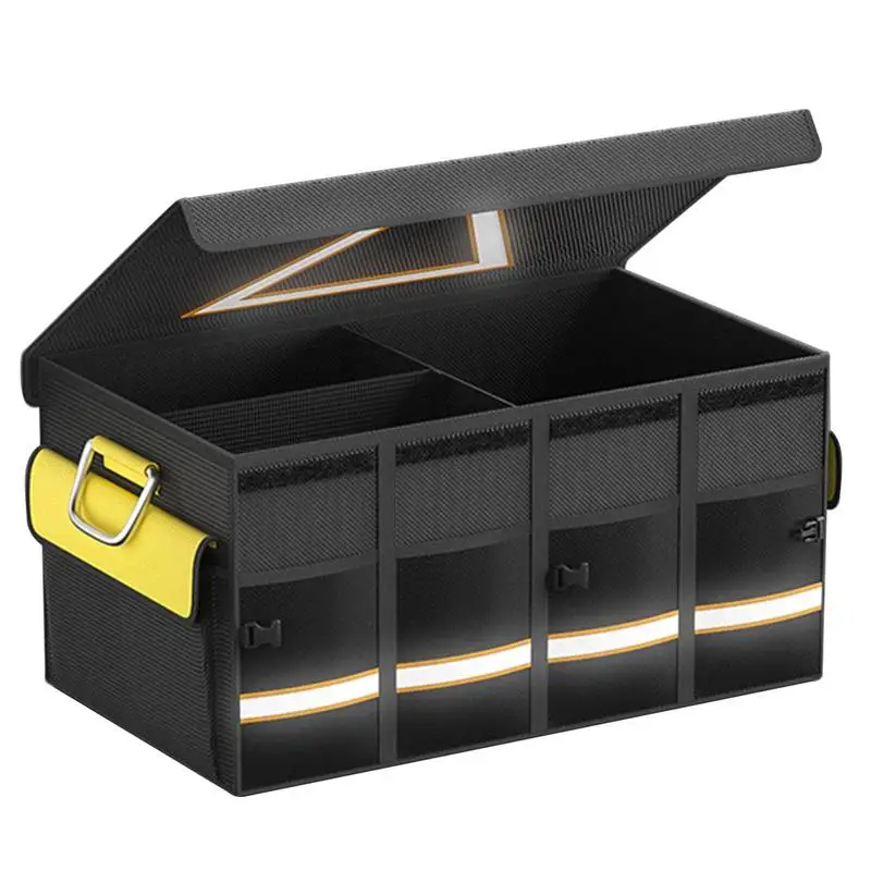 

Car Organizer Trunk Van Trunk Storage Box Heavy Duty Organizer With Reinforced Handle Large Capacity Foldable For Car Home