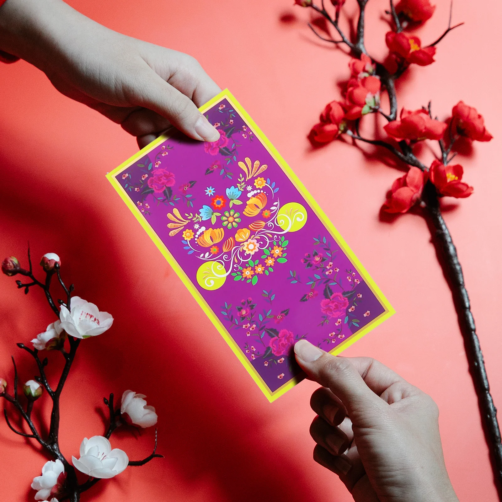 

Китайские красные конверты 2024 года, конфеты с драконом на удачу, традиционные красные карманы, Гонконг Бао, Лунный Новый год, весна