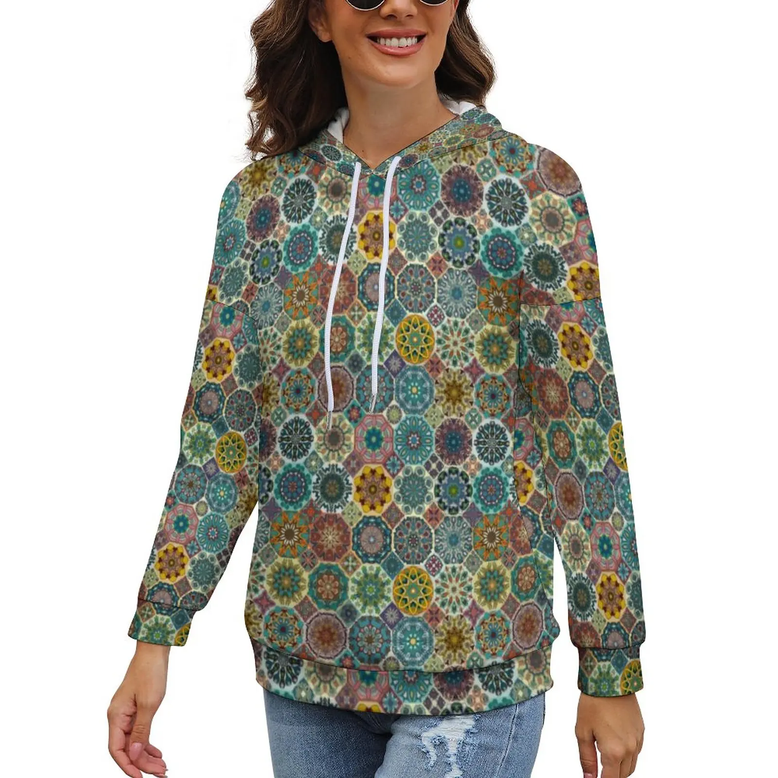 

Женская винтажная Толстовка с длинным рукавом, большие размеры