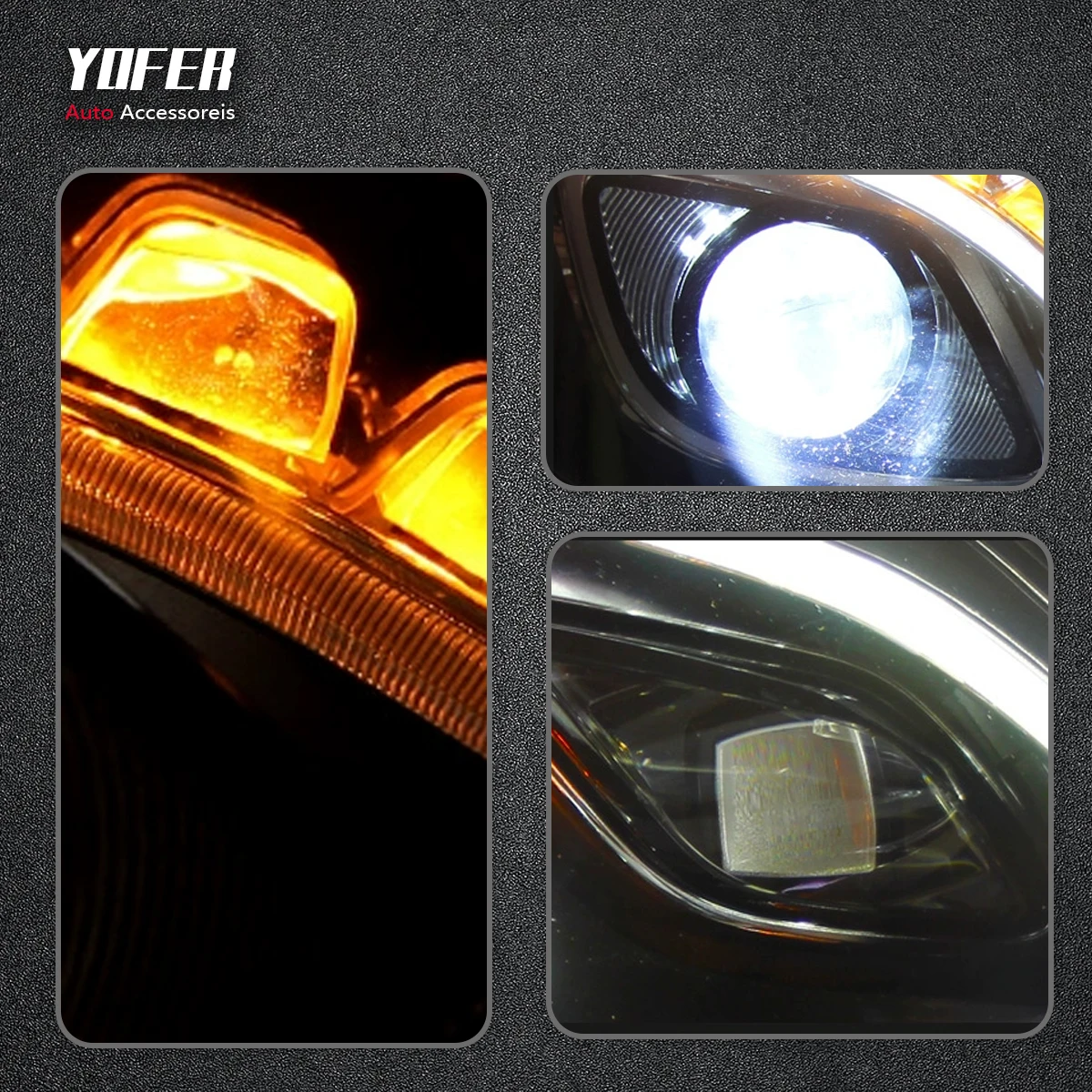Автомобильные фары YOFER для Mercedes Benz E-Class W212 2010-2015 E200 E260 E300 Динамическая информация
