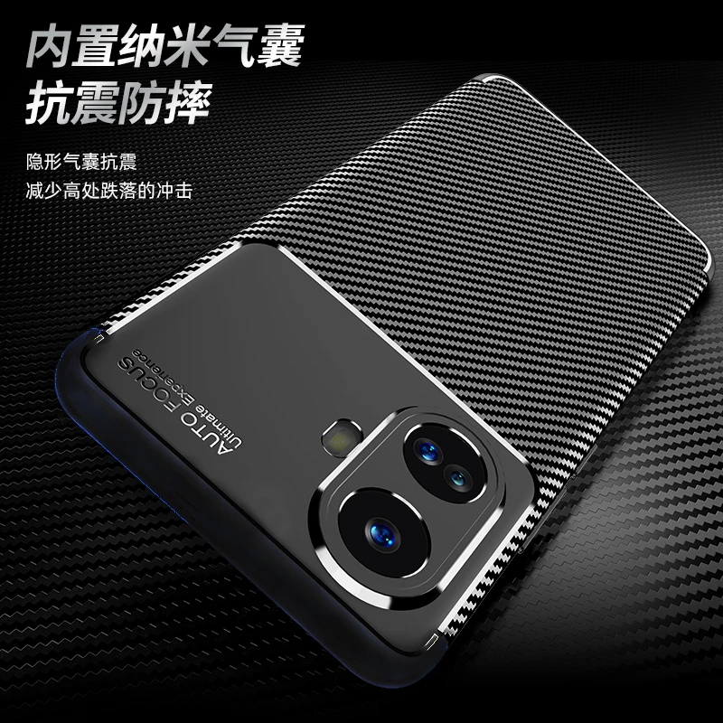 

For Realme 10 Pro Plus Case Rubber Silicone Carbon Protective Rubber Soft Phone Case For Realme 10 Cover Realme 10 Pro Plus Case