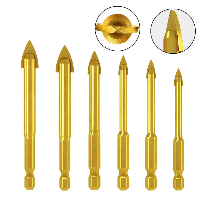 

1 Pcs Glass Marble Porcelain Spear Head Ceramic Tile Drill Bit Spade Drill Bit for Ceramic Wall Concrete Hole Opener