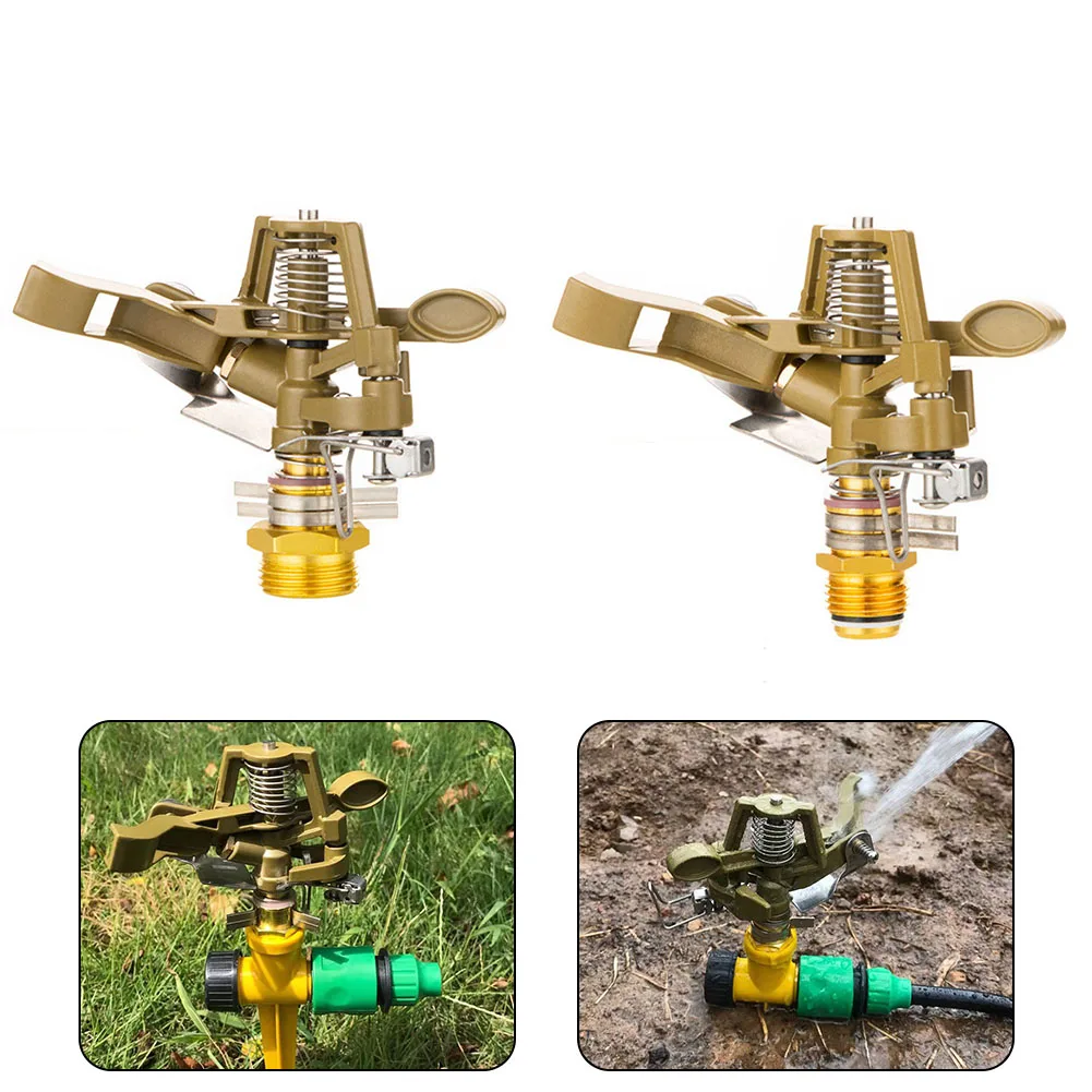 

1PCS 12* 12cm Rotary Nozzle Zinc Alloy Female Thread Big Cover Range Sprinklers Farm Garden Irrigation 360-Degree Rotary Nozzle