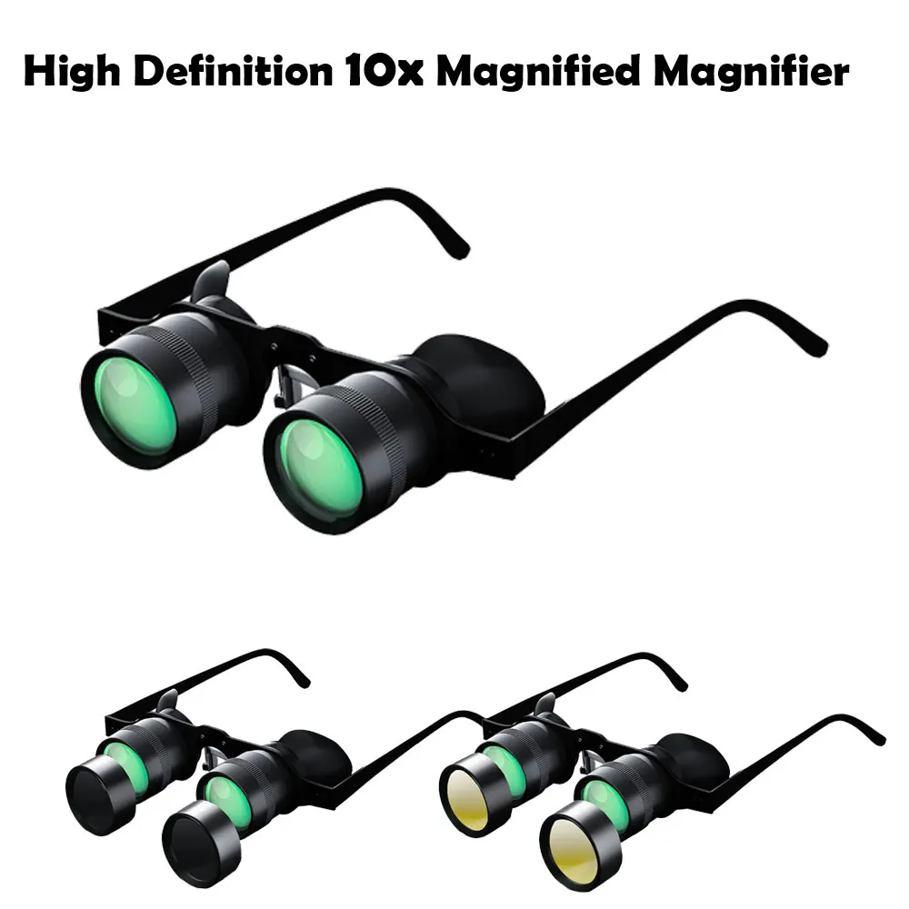 

Fishing Binocular Glasses Hands-Free Telescope 10x Magnifier High Definition Sunglasses Outdoor Bird Watching Sports