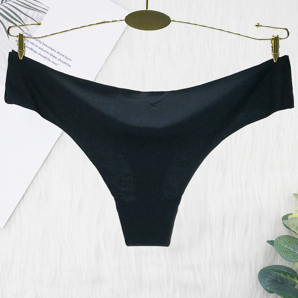 

ZUZZEE Women Panties Underwear Fitness Sports Seamless Female Lingerie Sexy T-back G-string Thong Ice Silk Woman Underwear