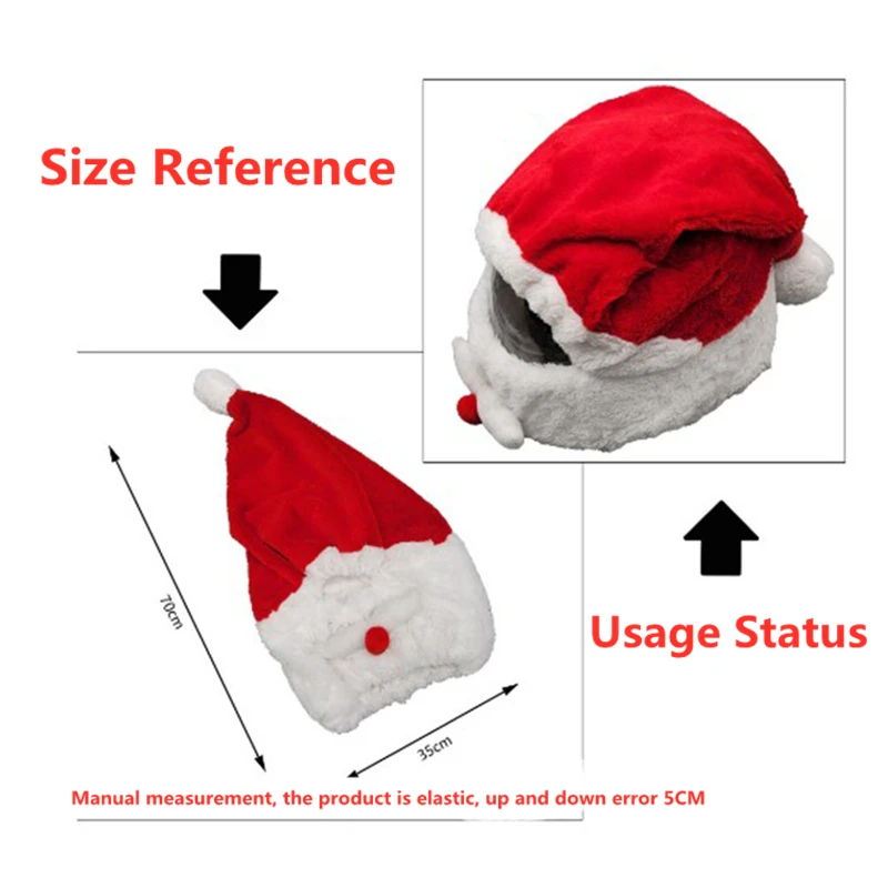 Рождественский креативный плюшевый чехол для шлема мужчин долговечная защита