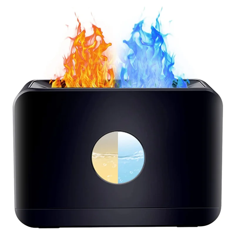 

Flame Diffuser, Essential Oil Diffuser with Flame Light Air Humidifier 220Ml Aroma Diffuserfor Home, Office Black