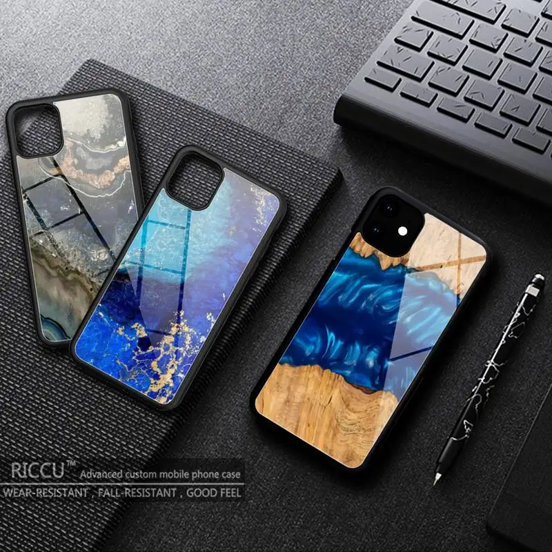 

Traveler Protective Wood Resin Art Phone Case Rubber for iPhone 13 12 11 Pro Max mini XS 6s 8 7 Plus X XR iphone 13 phone Covers