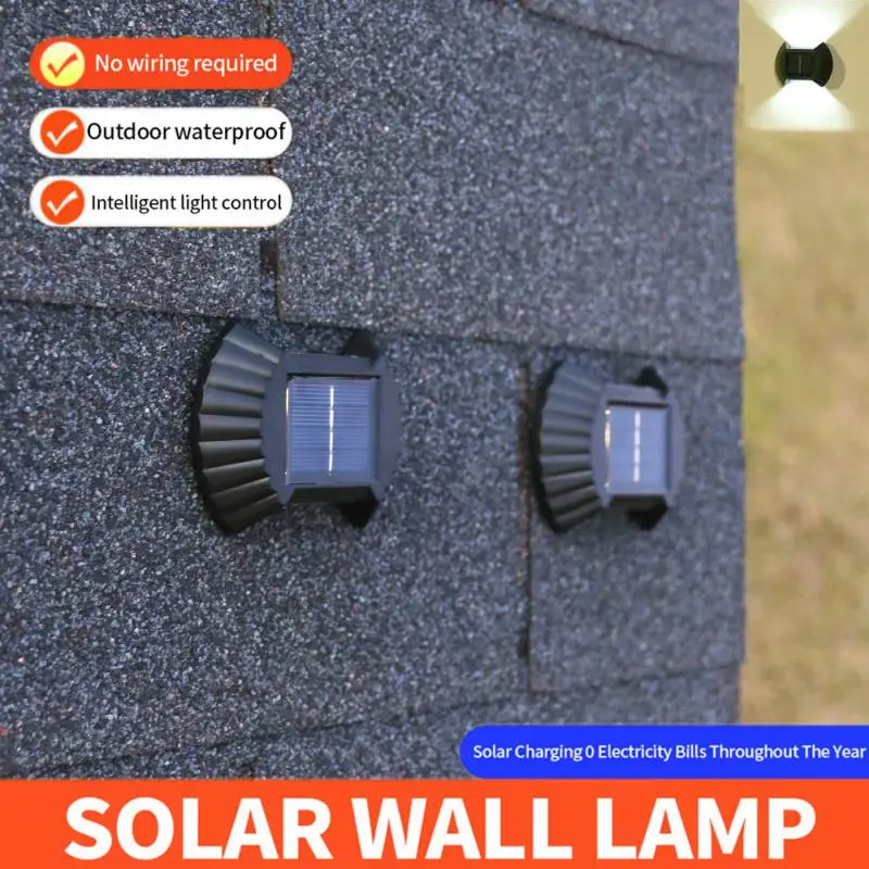 

Уличный светильник на солнечной батарее, водонепроницаемый садовый декоративный светильник для балкона, двора, улицы, настенный светильни...