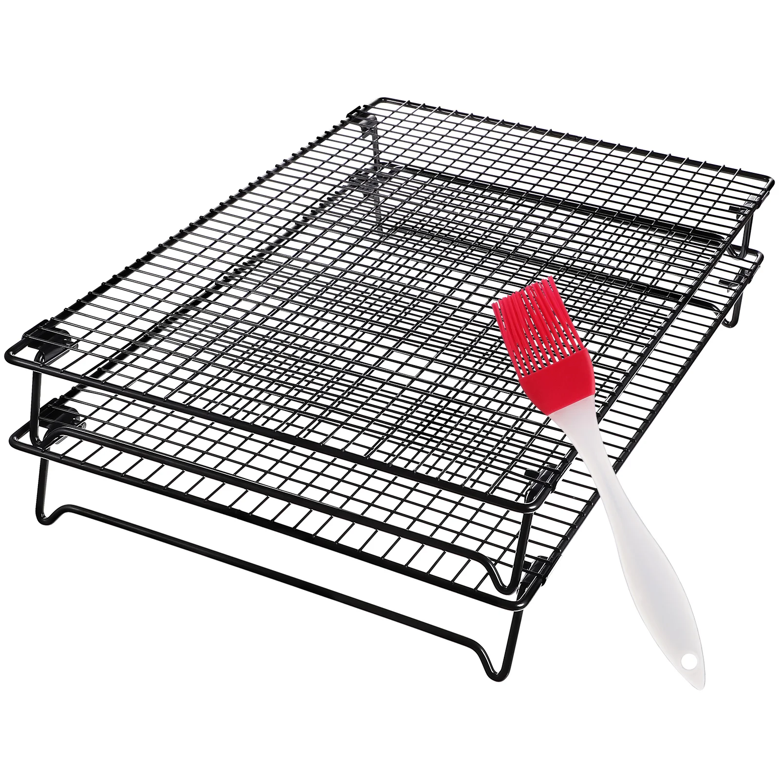 

Rack Cooling Baking Cookie Cake Oven Roasting Racks Stackable Drying Safe Steel Stainless Wire Tray Pan Bbq Mat Barbecue