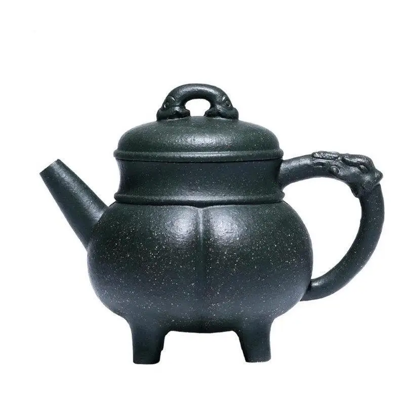 

180ml Yixing High-end Purple Clay Teapots Famous Handmade Tea Pot Raw Ore Coarse Sand Green Mud Kettle Chinese Zisha Tea Set