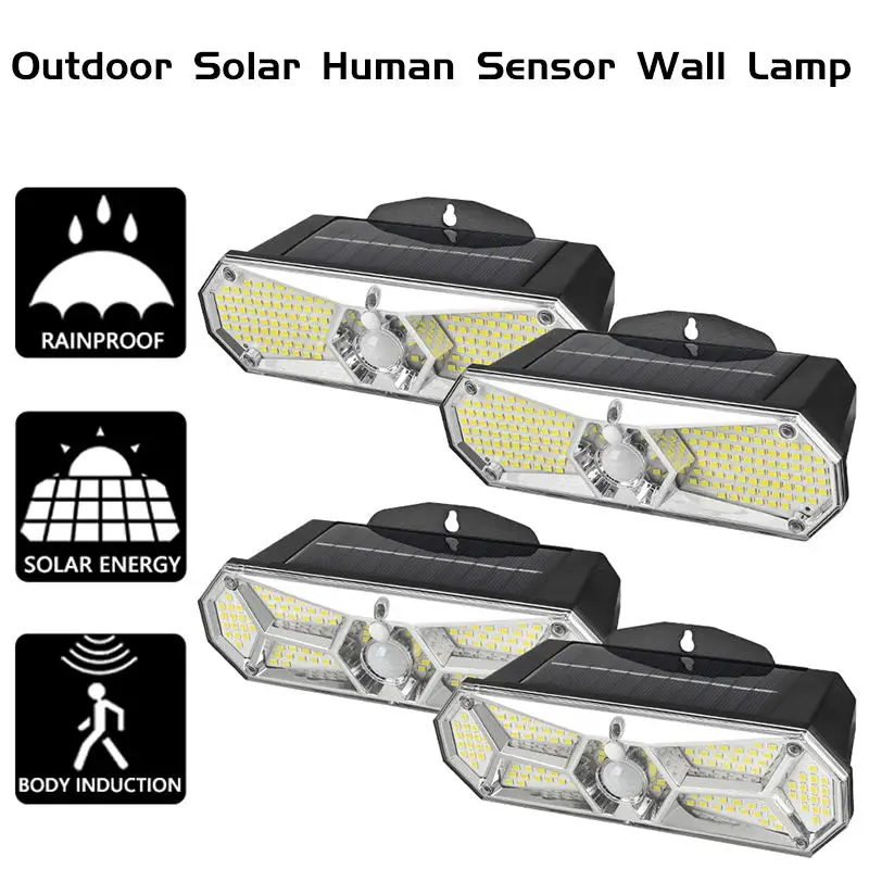

LED Solar Light Human Body Sensor Solar Lamp Waterproof Outdoor Light Human Sensor Garden Street Light Wall Lamp Yard Lighting