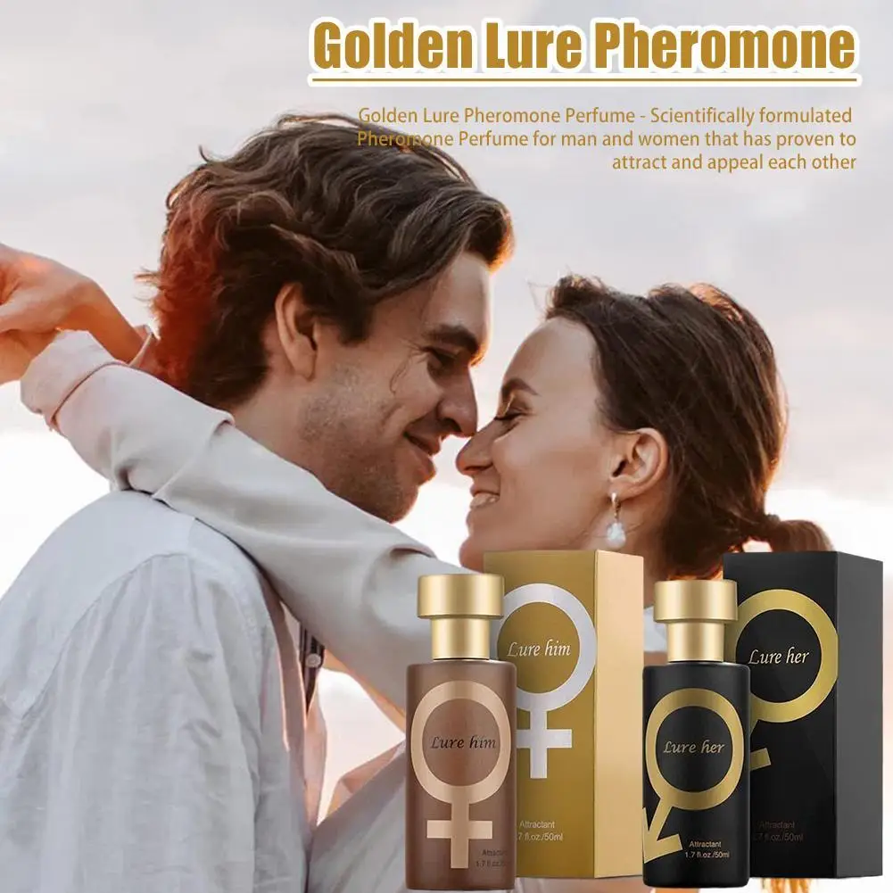 

Sdotter 50ml Glamour Golden Lure Pheromone Perfume Spray For Men Women Attract Men Her Him Pheromones Long Lasting Light Fragran
