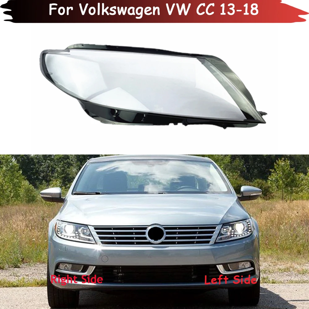 Car Front Headlamp Caps For Volkswagen VW CC 2013 2014 2015 2016 2017 2018 Glass Headlight Cover Auto Lampshade Lamp Lens Shell