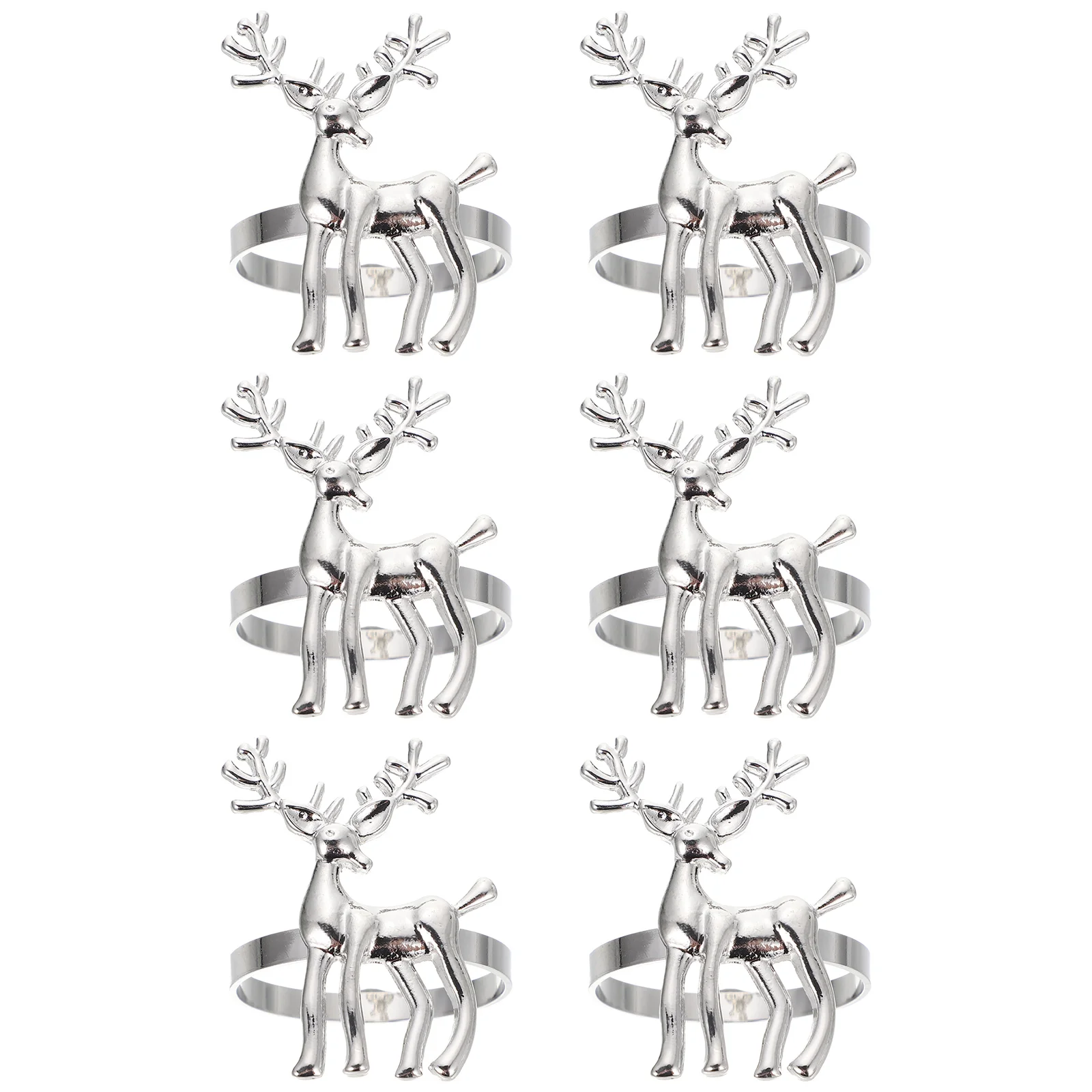 

Napkin Rings Christmas Ringbuckles Holder Holders Table Holiday Party Elk Reindeer Deer Set Alloy Metal Buckle Dinner Serviette