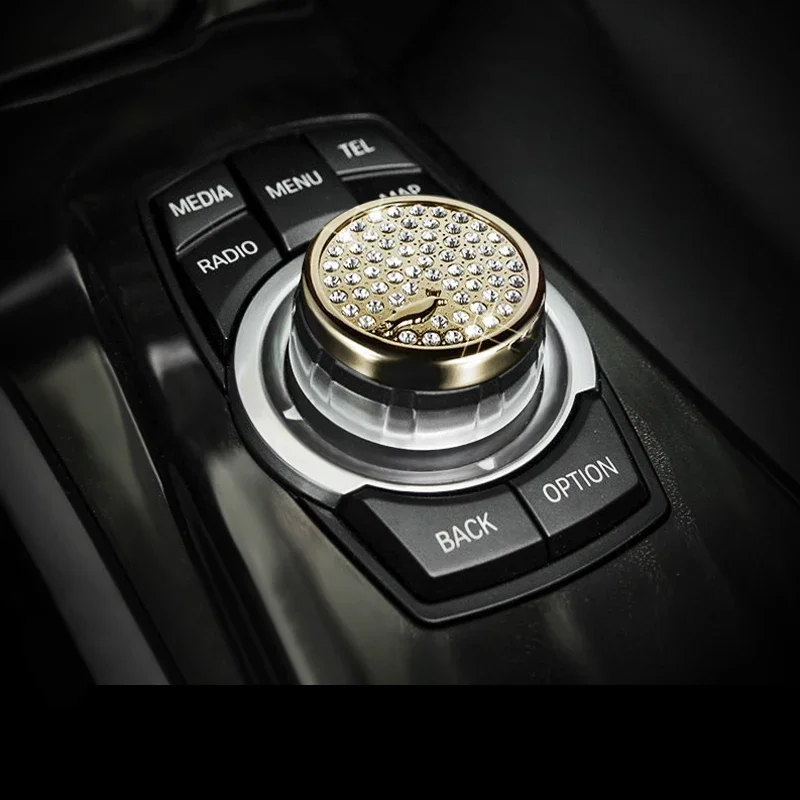 Полный комплект золотистых кристальных обрезанных центральных крышек для