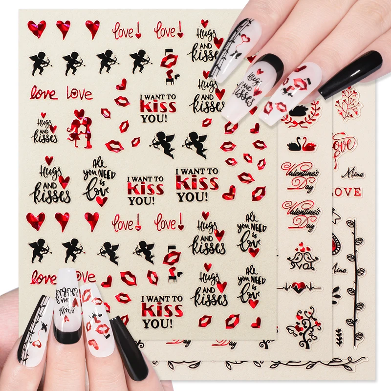 Наклейки в виде сердца на День святого Валентина романтичные наклейки