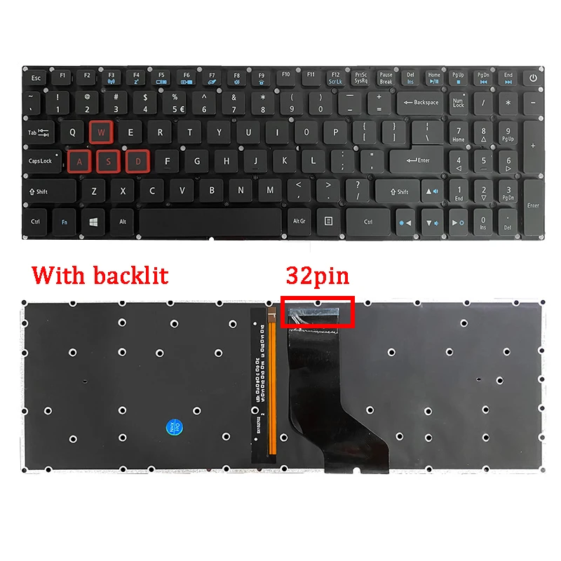 New Original Laptop Keyboard For ACER AN515-51 AN515-52 AN515-53 AN515-41 AN515-42 N16C7 N17C1 N17C7