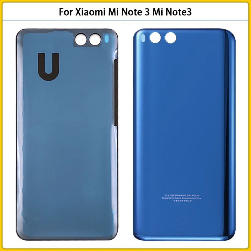 Задняя крышка Mi Note3 для Xiaomi Note 3 задняя аккумулятора 3D стеклянная панель корпус