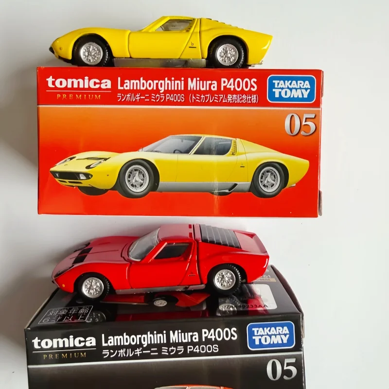 Фото Модель автомобиля Takara Tomy Tomica Tp05 Lamborghini Miura P400s из серии литых под давлением моделей, коллекционная, снятая с производства, подарок на день рождения, игрушка для хобби. №1