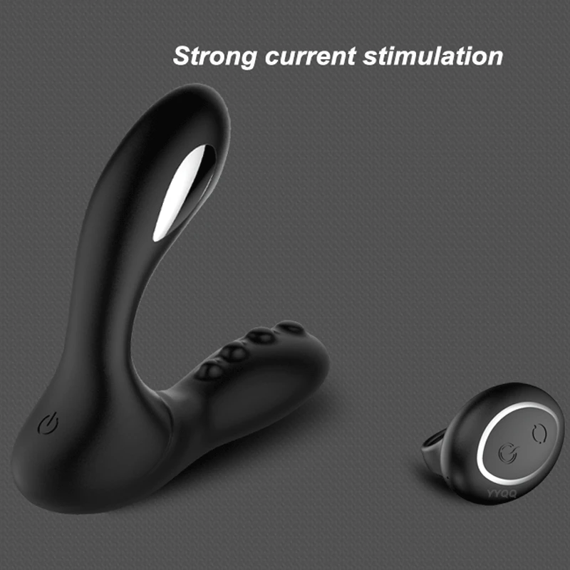 Men's Anal Vibrator Adult Remote Control Prostate Massager Anal Sex Toy Current Stimulator Butt Plug Male Masturbation Device
