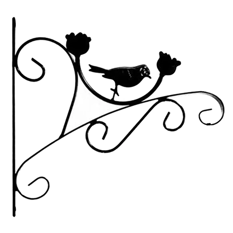 

PHFU-Hanging Plant Stand 11.5-Inch Wall-Mounted Flower Pot Suitable For Bird Feeder Wind Chime Lantern Stand Courtyard Garden