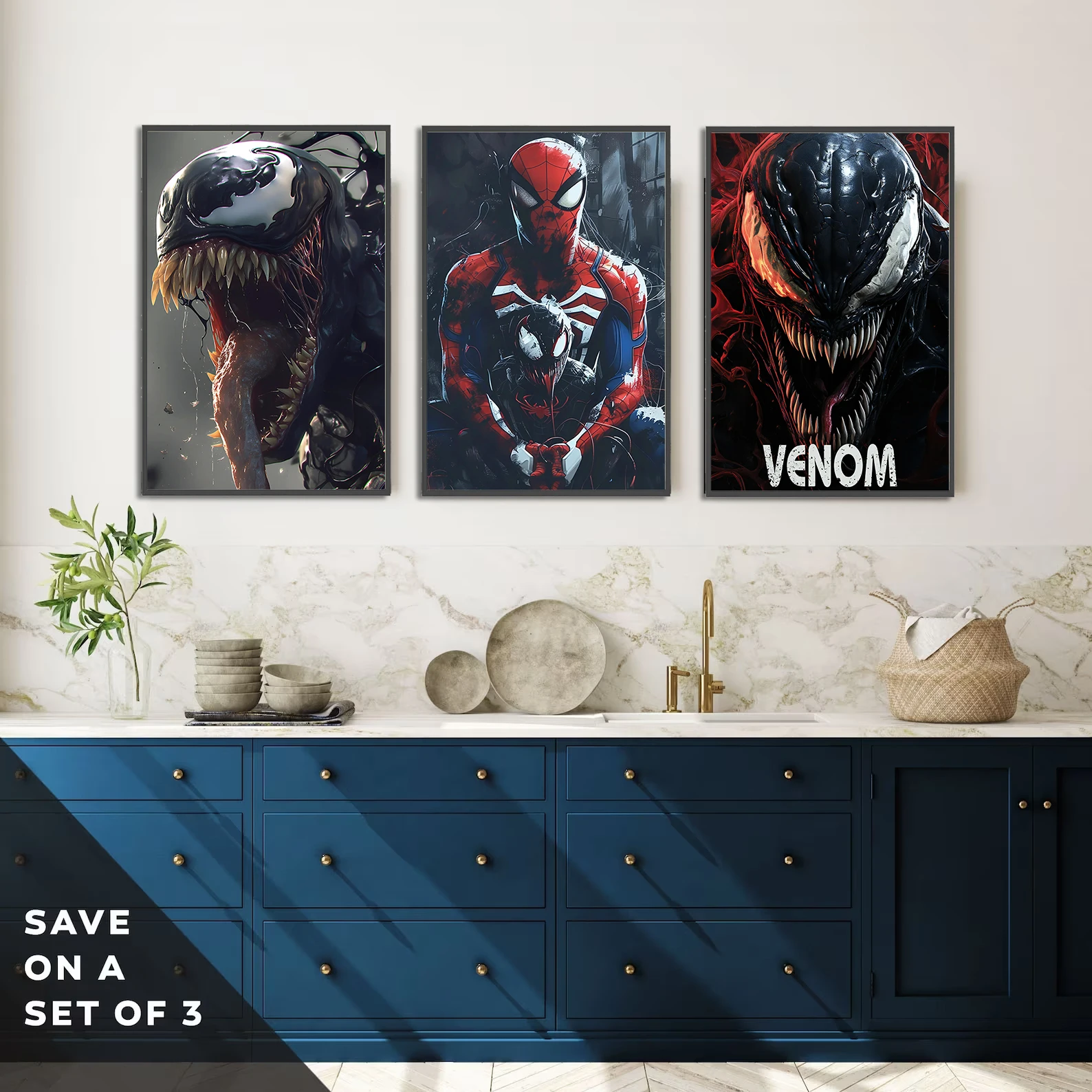 Самоклеящиеся постер с изображением Venom Mavel обои из фильма фигурки HD украшение