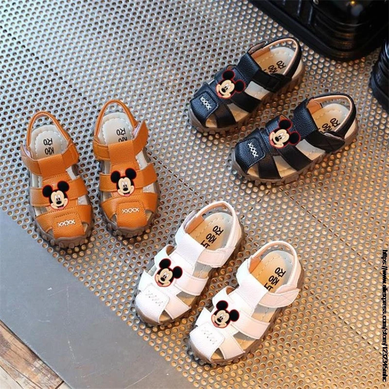 Сандалии Детские с закрытым носком босоножки для мальчиков и девочек мягкие