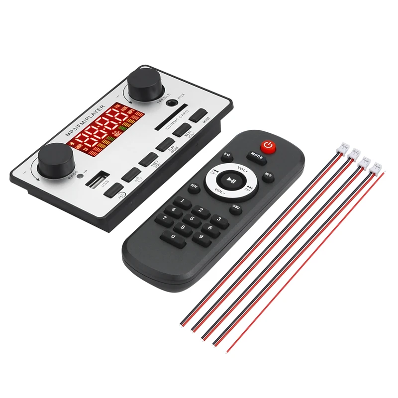 

2X40W 80W Amplifier Bass MP3 Player Decoder Board Bluetooth-Compatible5.0 Car FM Radio Module Support FM TF USB AUX