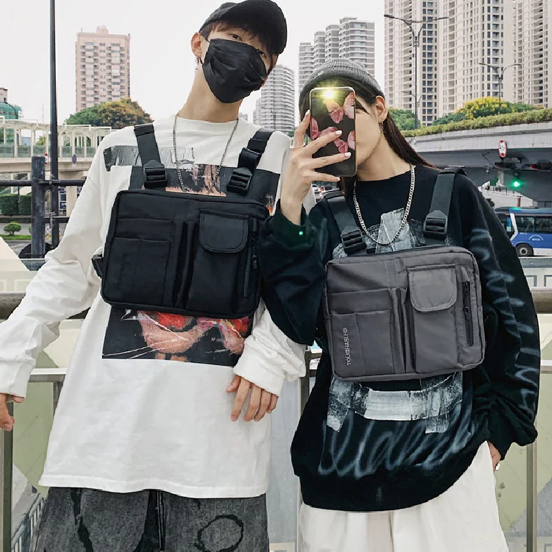 Casual Tactical Chest Rig Bag For Men 2022 New Hip Hop Unisex Chest Bags Fashion Streetwear Multifunction Sports Vest Bag Pocket