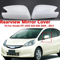 rearview mirror housing side mirror cover with signal lamp hole fit for honda fit jazz ge6 ge8 2009 2013 car accessories