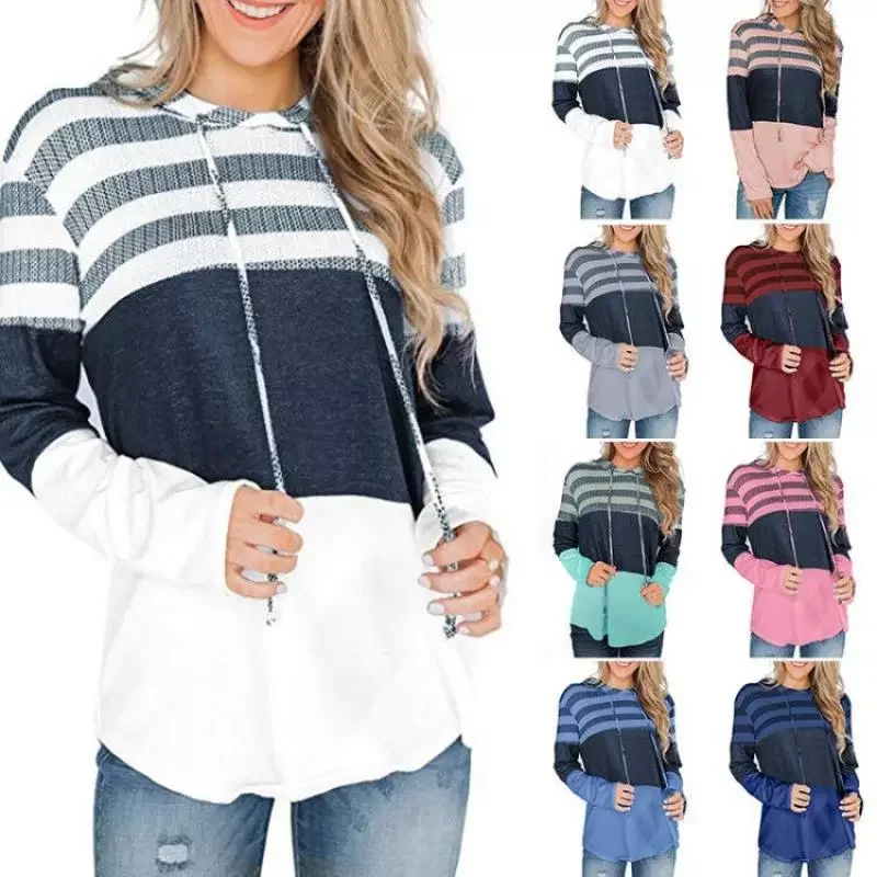 

2022NEW Shirt Women White Soft Girl Aesthetic Clothes Plus Size Fashions Long Sleeve Women's T-shirt Casual Striped T Shirts