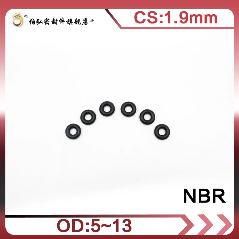 

Черные уплотнительные кольца из нитриловой резины NBR 50 шт.