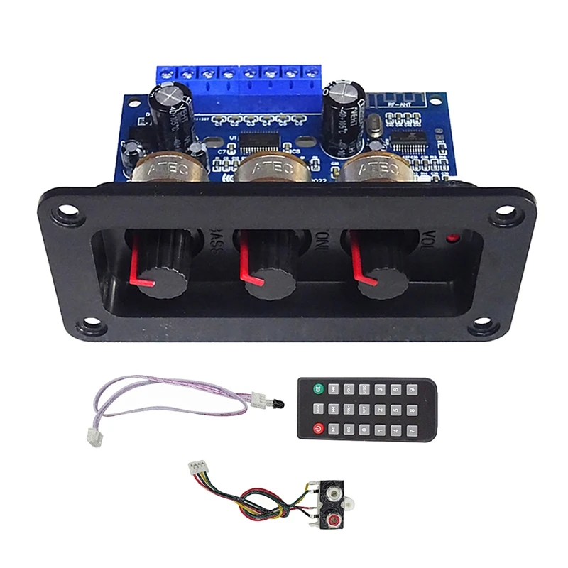 

BT5.0 2.1 Channel Digital Amplifier Board+AUX Cable+Remote Control 2X25W+50W Subwoofer Class D Amplifier Board DC12-20V