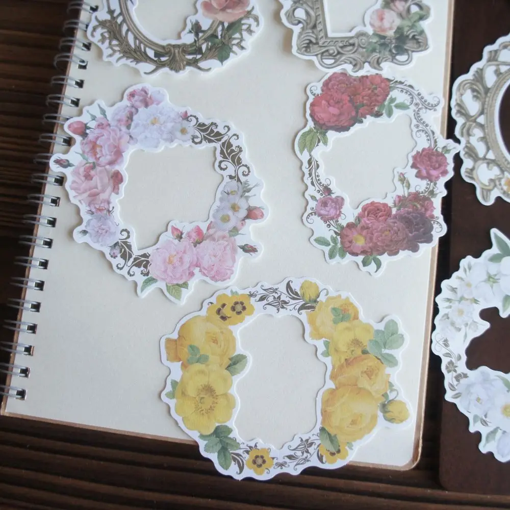 10 листов Алиса история красочный цветок зеркальная рамка дизайн крафт бумага