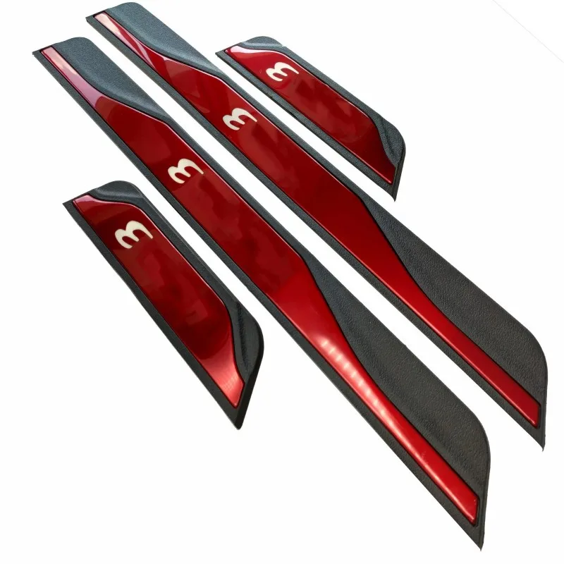 

For Mazda 3 Car Accessories Door Sill Protector Scuff Plate Pedal Stickers Trim Styling 2014 - 2022 4PCS