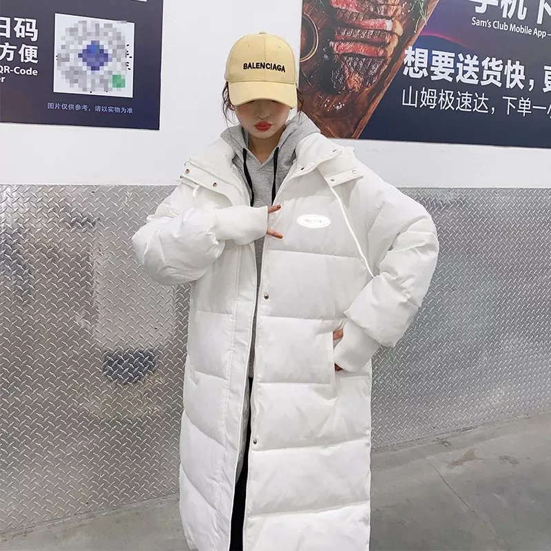 Parkas Women Hooded Cotton Padded Thicken Ladies Casual Winter Jackets Long Sleeve Pockets Casual Outwear for Female