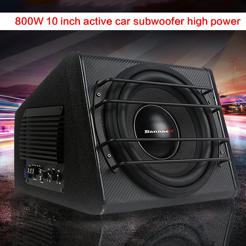 

800W 10 Inch Car Subwoofer Audio DIY Car 12v Active Power Amplifier Fever High Power Speaker Speaker Subwoofer Modification