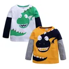 Одежда с длинными рукавами для детей Одежда для мальчиков, одежда для сна, футболки для маленьких мальчиков на весну-осень, топы, футболки с принтом персонажей из мультфильмов, детская одежда из хлопка для мальчиков одежда От 3 до 10 лет
