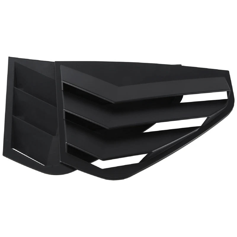 Матовая Черная задняя боковая решетка вентиляции четверти оконного жалюзи